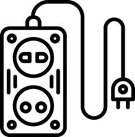 Extension Cord Line Icon Design vector