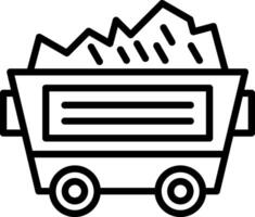 Mine Line Icon Design vector
