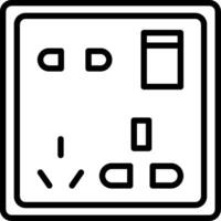 Socket Line Icon Design vector