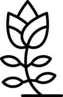 Tulip Line Icon Design vector