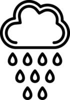 Rain Line Icon Design vector