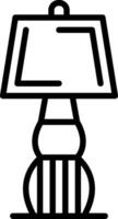 Lamp Line Icon Design vector