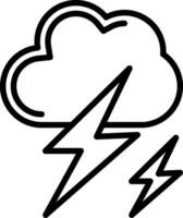 Lightning Line Icon Design vector