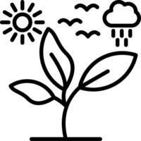 Leaves Line Icon Design vector