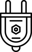 Plug Line Icon Design vector