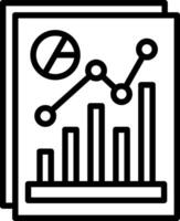Data Analyst Line Icon Design vector