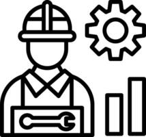 Worker Line Icon Design vector