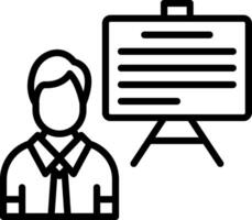 Presentation Line Icon Design vector