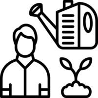 Watering Line Icon Design vector