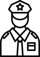 Policeman Line Icon Design vector