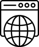 Web Hosting Line Icon Design vector