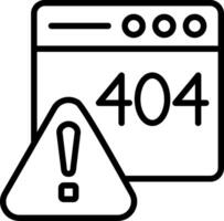 404 Error Line Icon Design vector