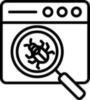 Bug Line Icon Design vector