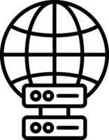 Globe Line Icon Design vector