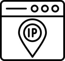 Ip Address Line Icon Design vector