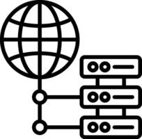 Server Line Icon Design vector