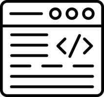 Coding Line Icon Design vector