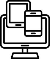 Responsive Design Line Icon Design vector