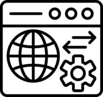 Browser Line Icon Design vector