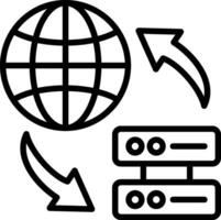 Data Sharing Line Icon Design vector