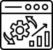 Optimization Line Icon Design vector