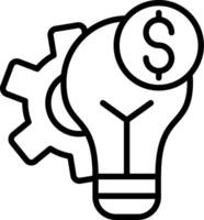 Light Bulb Line Icon Design vector