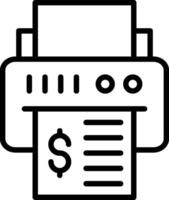 Printer Line Icon Design vector