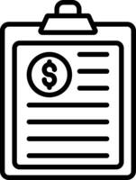Clipboard Line Icon Design vector