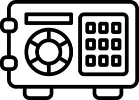 Safe Box Line Icon Design vector