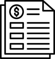 Invoice Line Icon Design vector