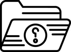 Question Line Icon Design vector