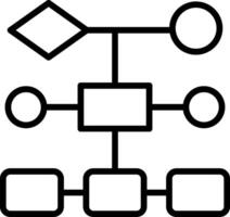 Flowchart Line Icon Design vector