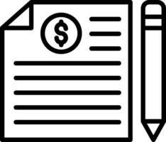 Contract Line Icon Design vector