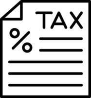 Tax Line Icon Design vector