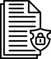 Data Security Line Icon Design vector