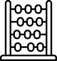Abacus Line Icon Design vector