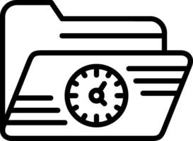 Clock Line Icon Design vector