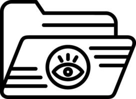 Vision Line Icon Design vector