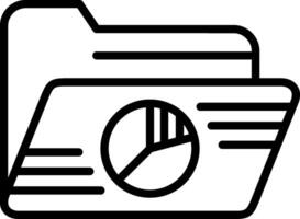 Pie Chart Line Icon Design vector