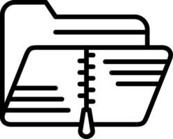 Zip Folder Line Icon Design vector