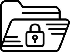 Lock Line Icon Design vector