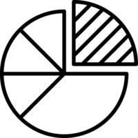Pie Chart Line Icon Design vector