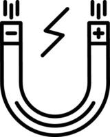 Magnet Line Icon Design vector