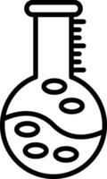 Flask Line Icon Design vector