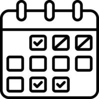 Calendar Line Icon Design vector