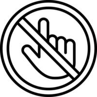 Do Not Touch Line Icon Design vector