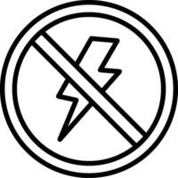 Thunder Line Icon Design vector