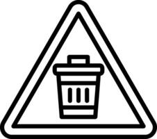 Bin Line Icon Design vector