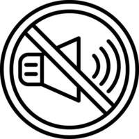 No Sound Line Icon Design vector