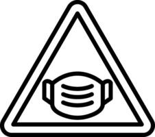 Mask Line Icon Design vector